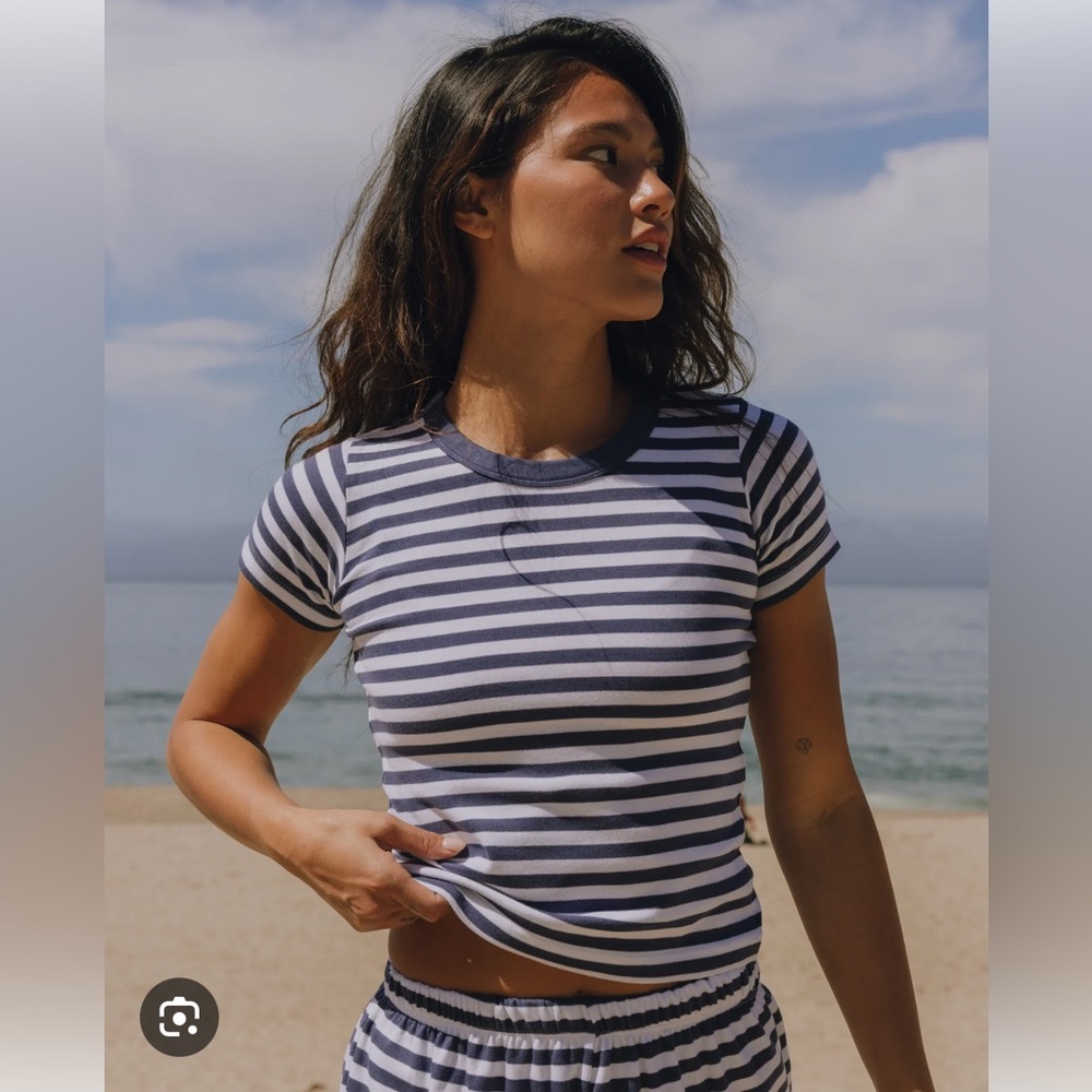 Daily Drills striped cotton baby tee